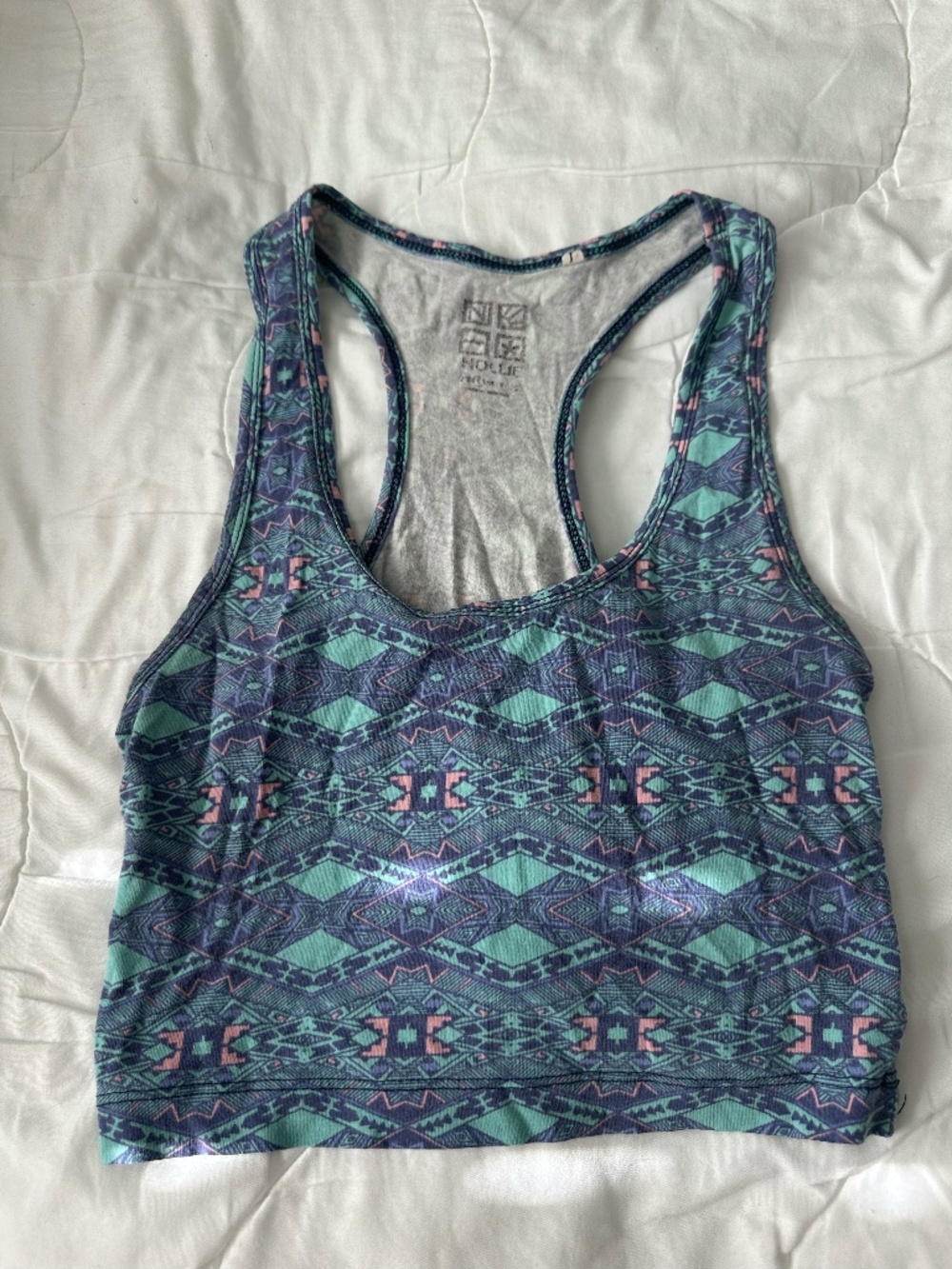 Pac Sun Small Crop Top/ Sports Bra - Tribal Print